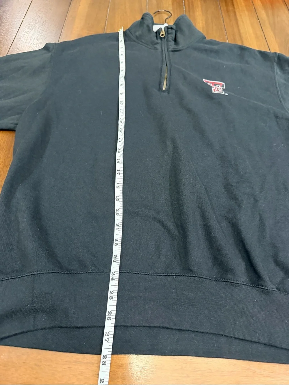 Blue 84 Texas Tech Red Raiders Quarter Zip Sweatshirt Black Men’s Large EUC